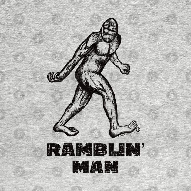 Ramblin’ Man Bigfoot by Art from the Blue Room